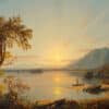 Jasper Francis Cropsey - Sunset, Lake George, New York