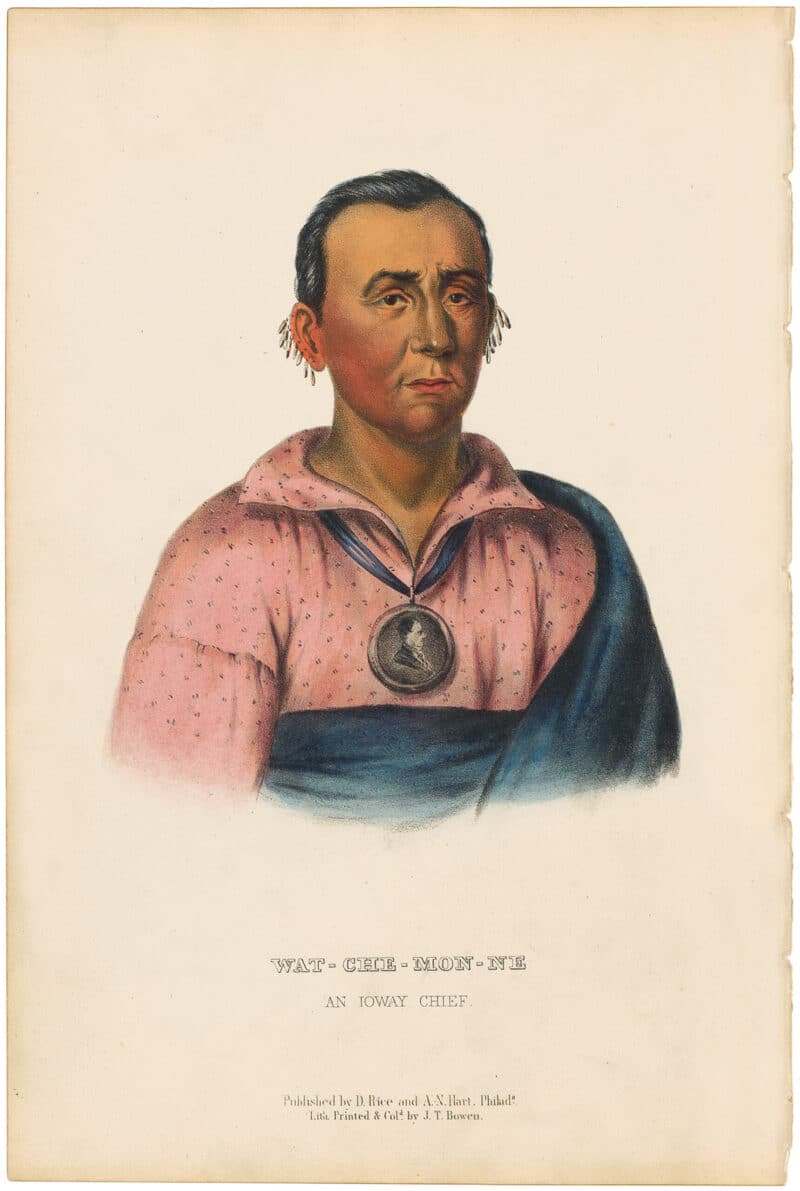 McKenney & Hall Octavo Pl. 63, Wat-che-mon-ne; An Ioway Chief