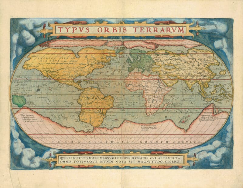 Abraham Ortelius Theatrum Orbis Terrarum, Map of the World