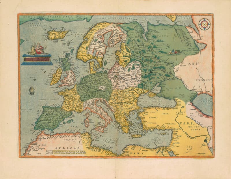 Abraham Ortelius Theatrum Orbis Terrarum, Map of Europe