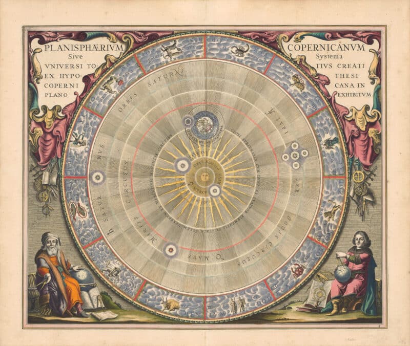 Cellarius Pl 4, The planisphere of Copernicus, or the system of the entire created universe according to the hypothesis of Copernicus exhibited in a planar view
