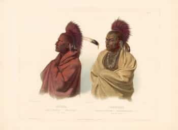 Bodmer Pl. 3, Méssika, Saki Indian; Wakusésse, Musquake Indian