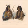 Bodmer Pl. 12, Noépeh, An Assiniboin Indian; Pséhdjé-séhpa, A Yanktonan Indian