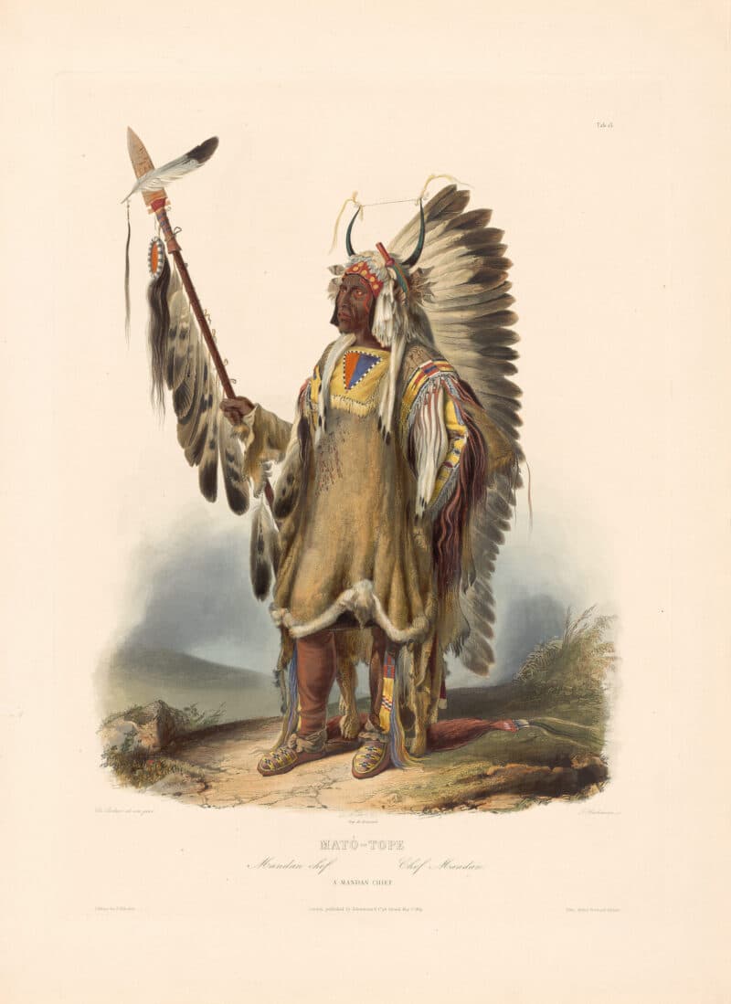 Bodmer Pl. 13, Maté-Tope, A Mandan Chief