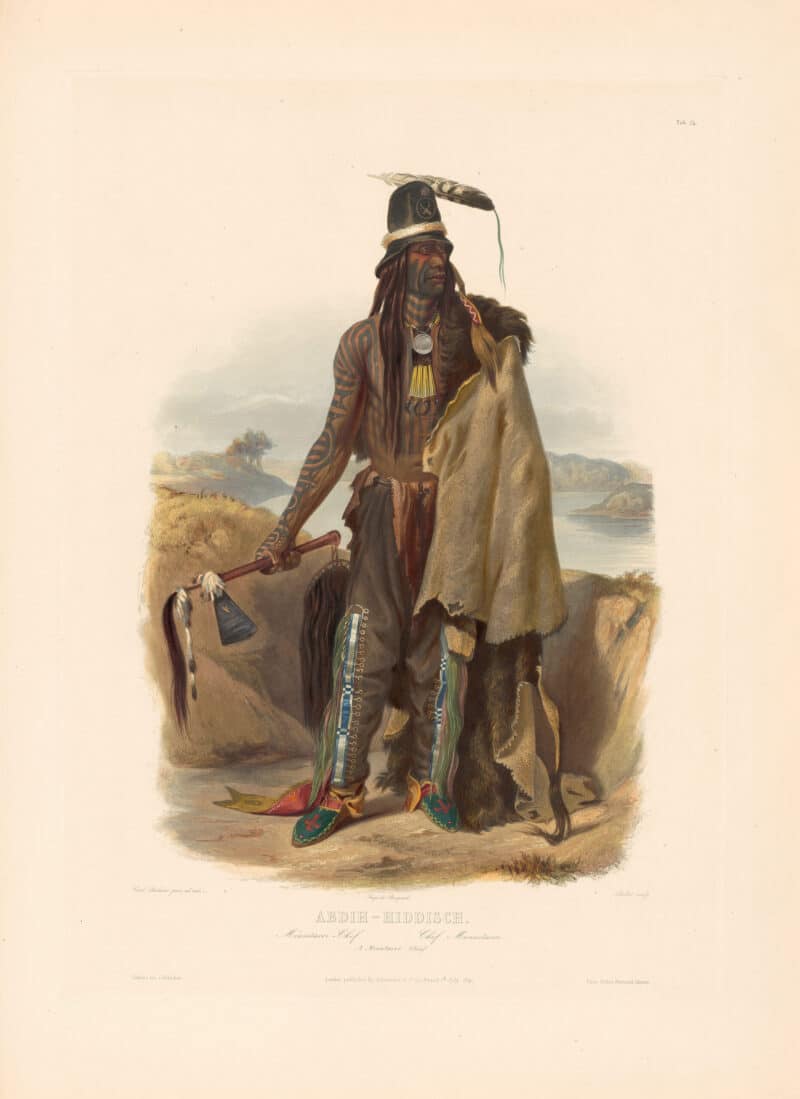 Bodmer Pl. 24, Abdih-Hiddisch, A Minatarre Chief