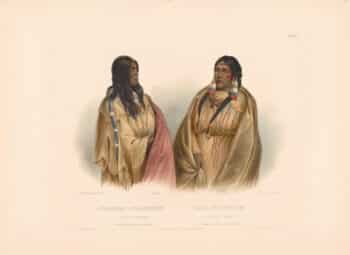 Bodmer Pl. 33, Woman of the Snake-Tribe, Woman of the Cree-Tribe