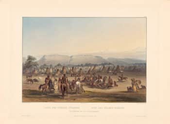 Bodmer Pl. 43, Encampment of the Piekann Indians