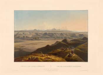 Bodmer Pl. 44, View of the Rocky Mountains