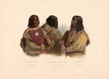Bodmer Pl. 46, Chief of Blood-Indians, War-Chief of the Piekann Indians, Koutani Indian