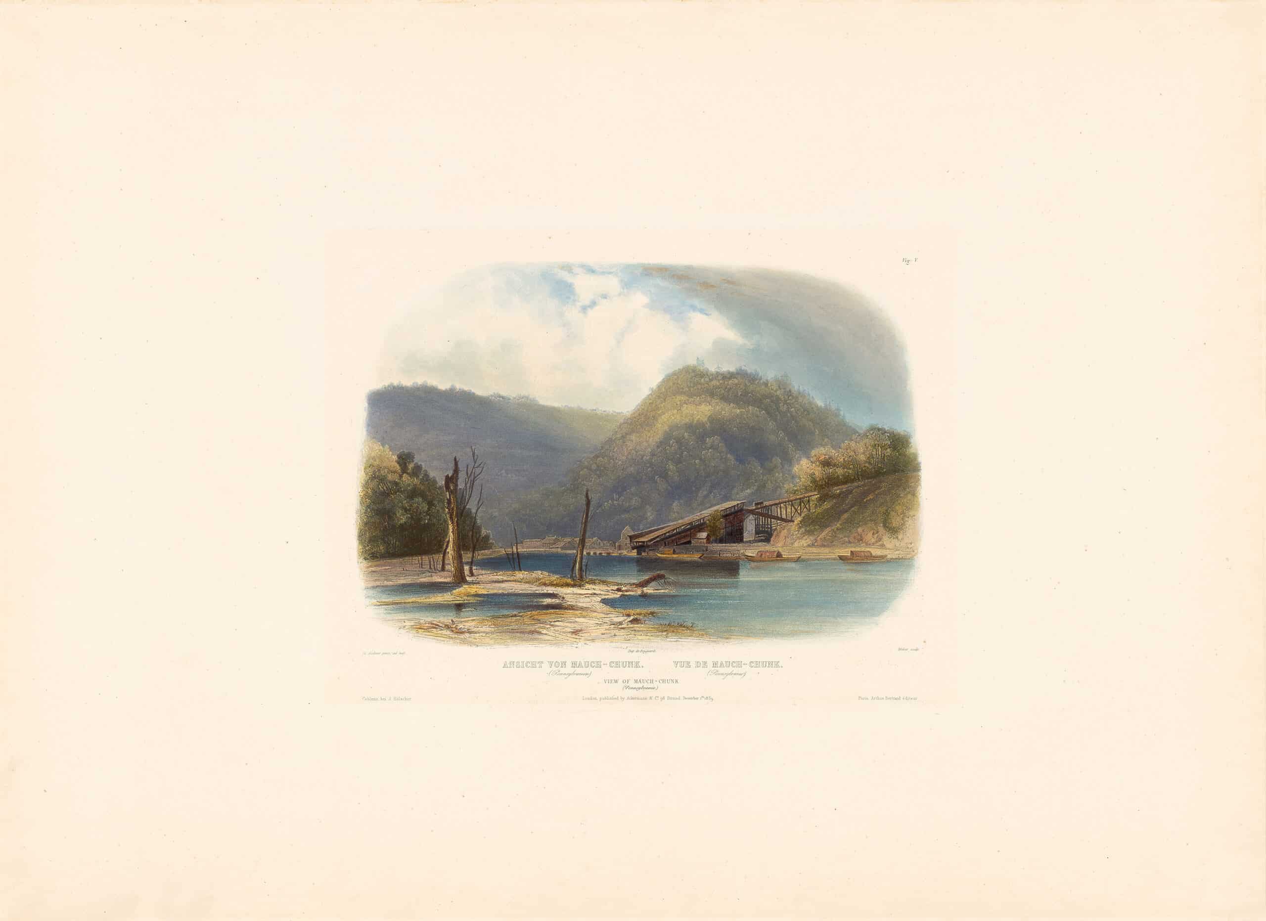Bodmer Vig. 5, View of Mauch-Chunk (Pennsylvania)