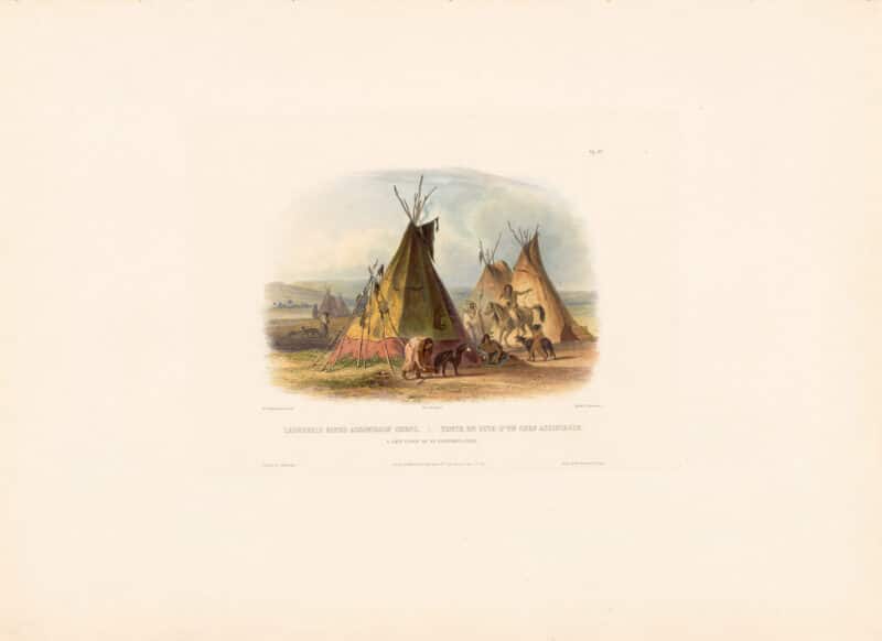 Bodmer Vig. 16, A Skin Lodge of an Assiniboin Chief