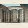 Description de l'égypte (Description of Egypt)  Pl. 18, Color Interior Perspective View, From Porch of Grand Temple