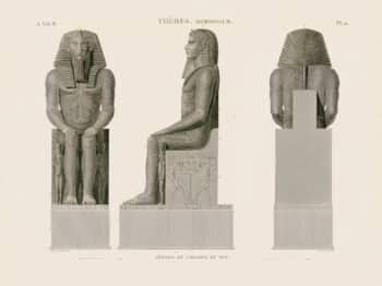Description de l'égypte (Description of Egypt)  Pl. 21, Details of the Colossus to the South