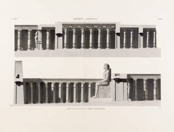 Description de l'égypte (Description of Egypt)  Pl. 28, Longitudinal Section of the Tomb of Ozymandias