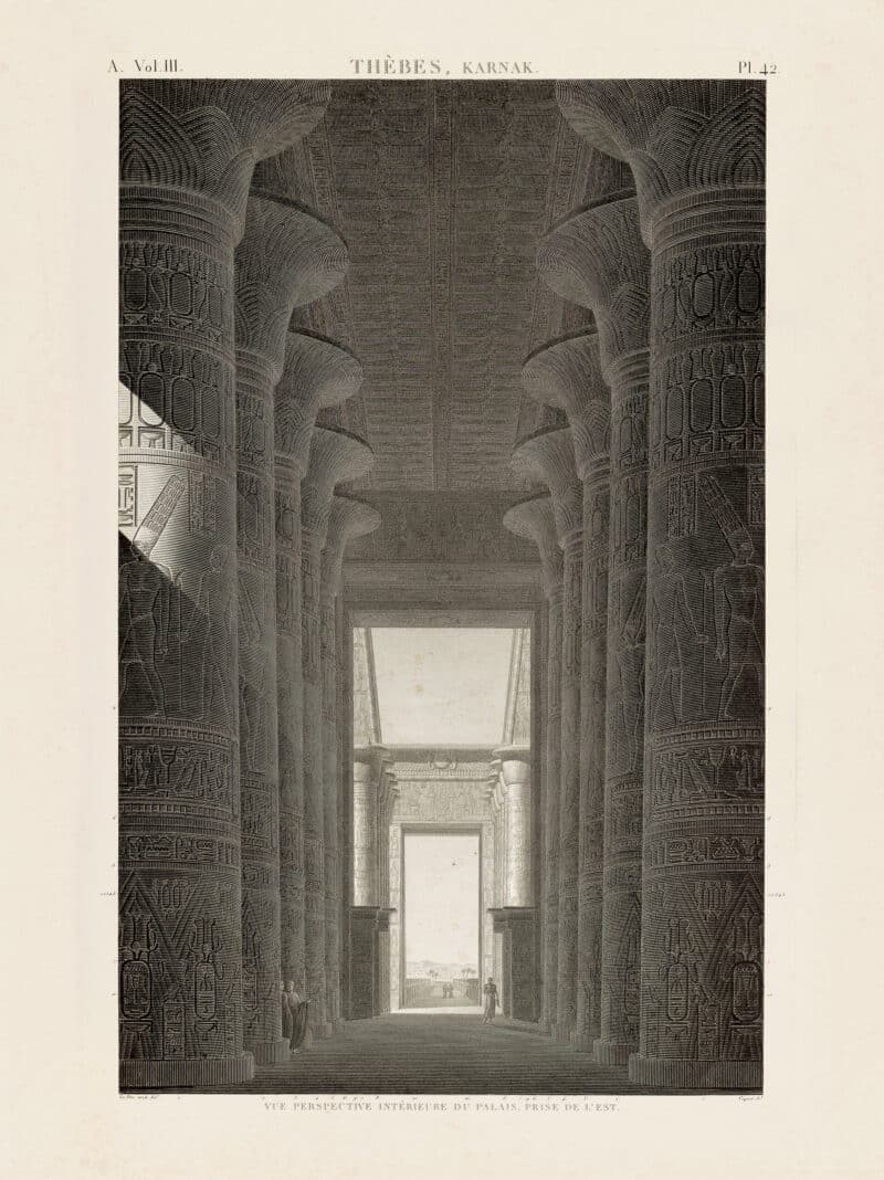 Description de l'égypte (Description of Egypt)  Pl. 42, Perspective View of the Temple