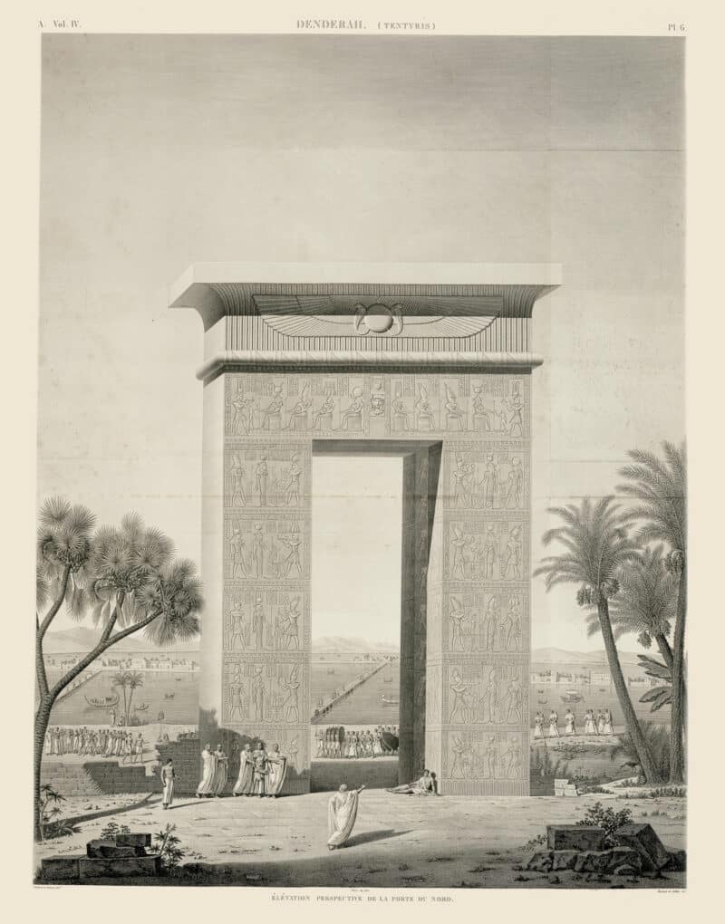 Description de l'égypte (Description of Egypt)  Pl. 6, View of the Northern Gate