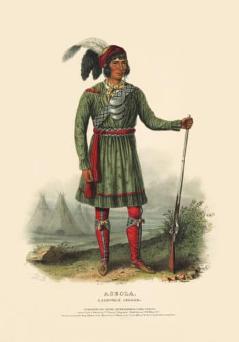 McKenney and Hall Pl. 89, Aseola, A Seminole Leader