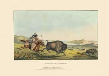 McKenney and Hall Volume II Frontis, Hunting the Buffalo