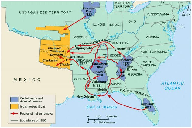 indian removal act map
