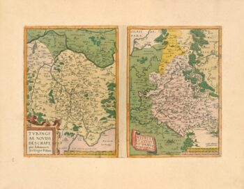 Ortelius Pl. 44 - Map of Thuringia & Meissen-Lausitz, Germany