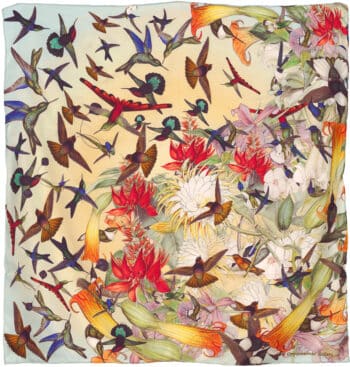 Gould Hummingbirds Luxury Silk Scarf