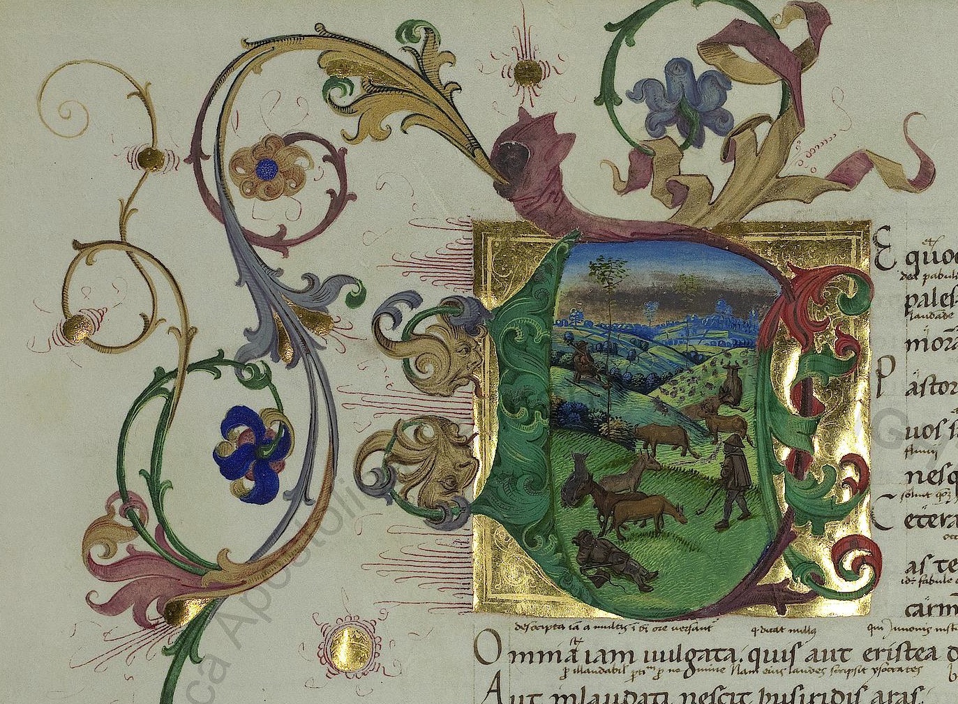 An early instance of the use of gold leaf on paper